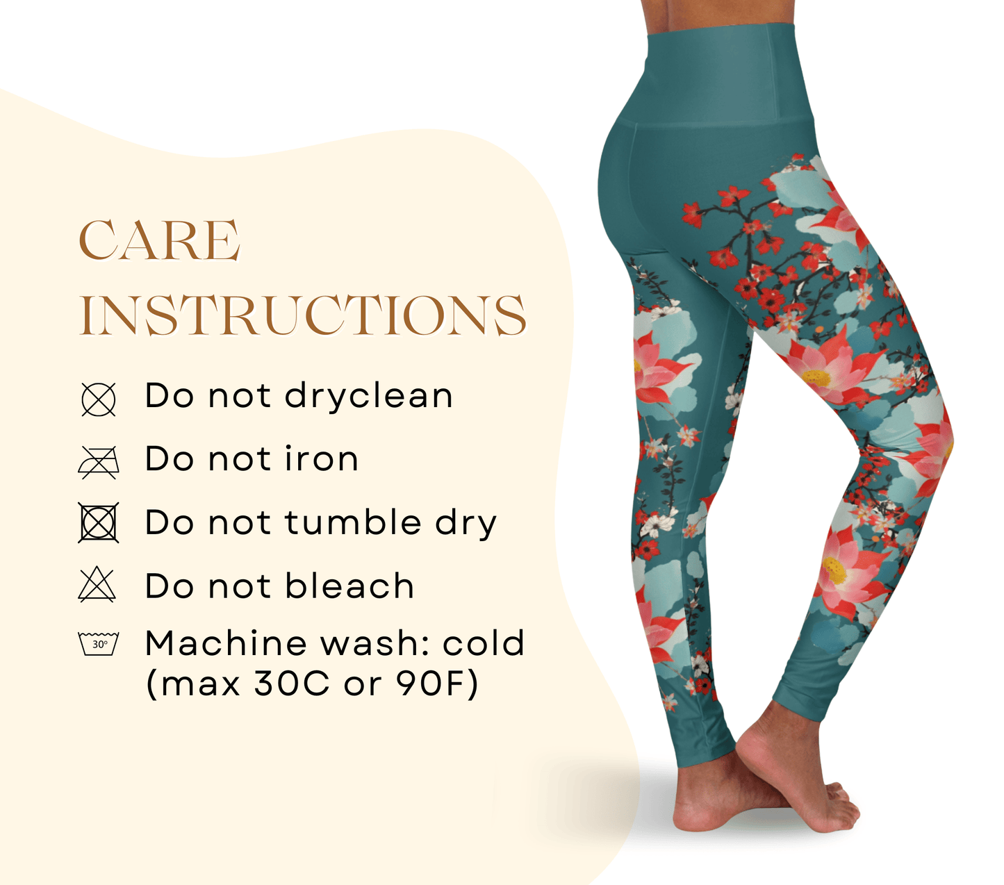 Divina Floral Yoga Pants Leggings for Woman