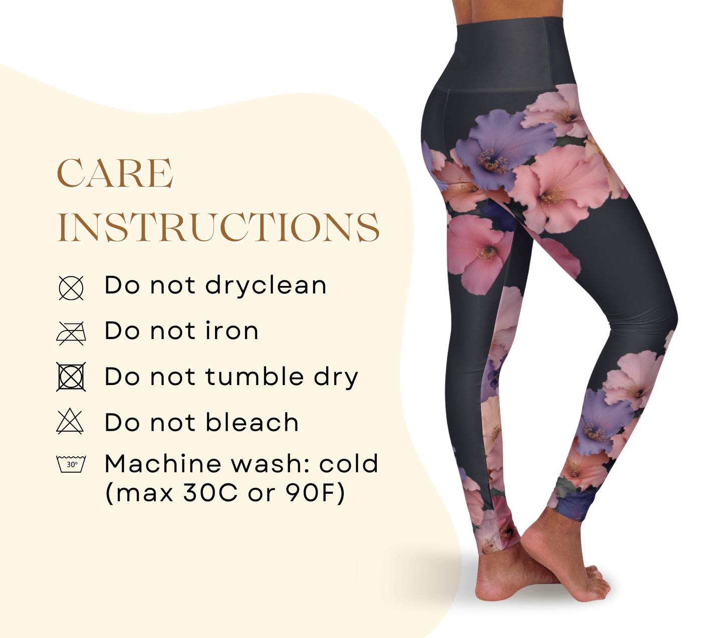 Charm Floral Yoga Pants Leggings for Women