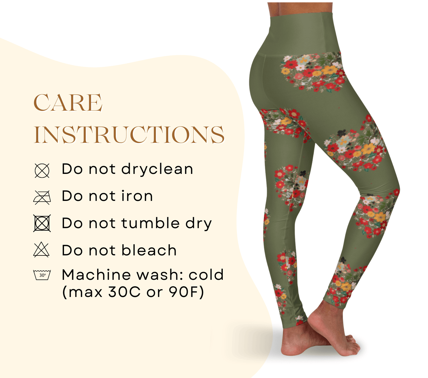 Blu HeartBloom Yoga Pants Leggings for Women