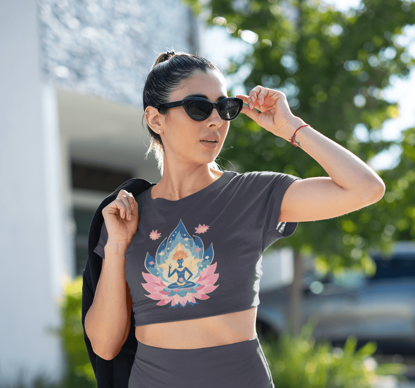 Garnet Yoga Crop Top Shirt for Women