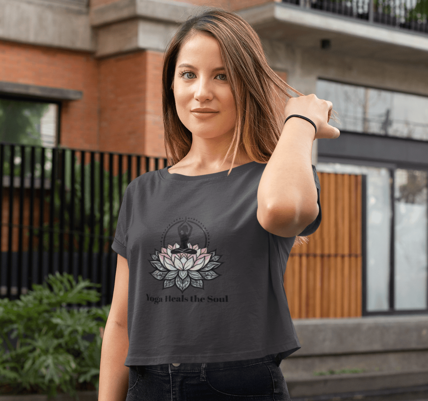 Heal The Soul Yoga Shirt Crop Top 