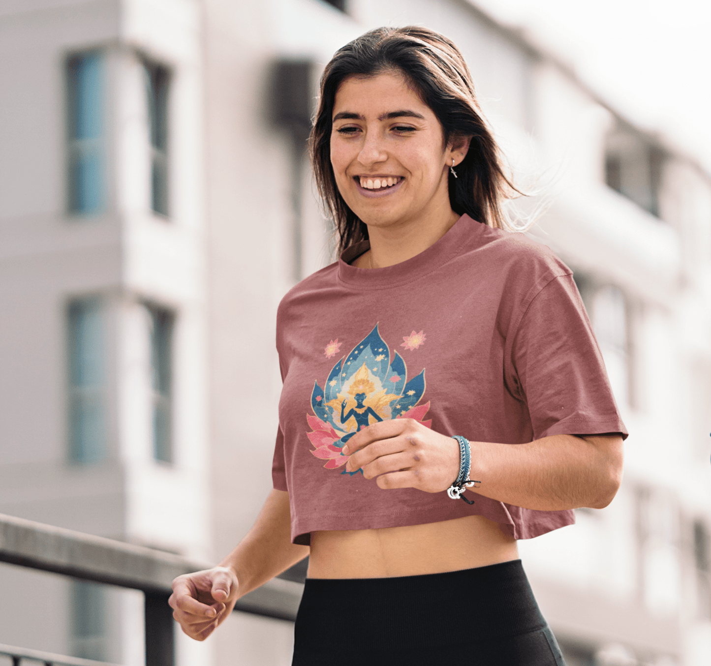 Garnet Yoga Crop Top Shirt for Women