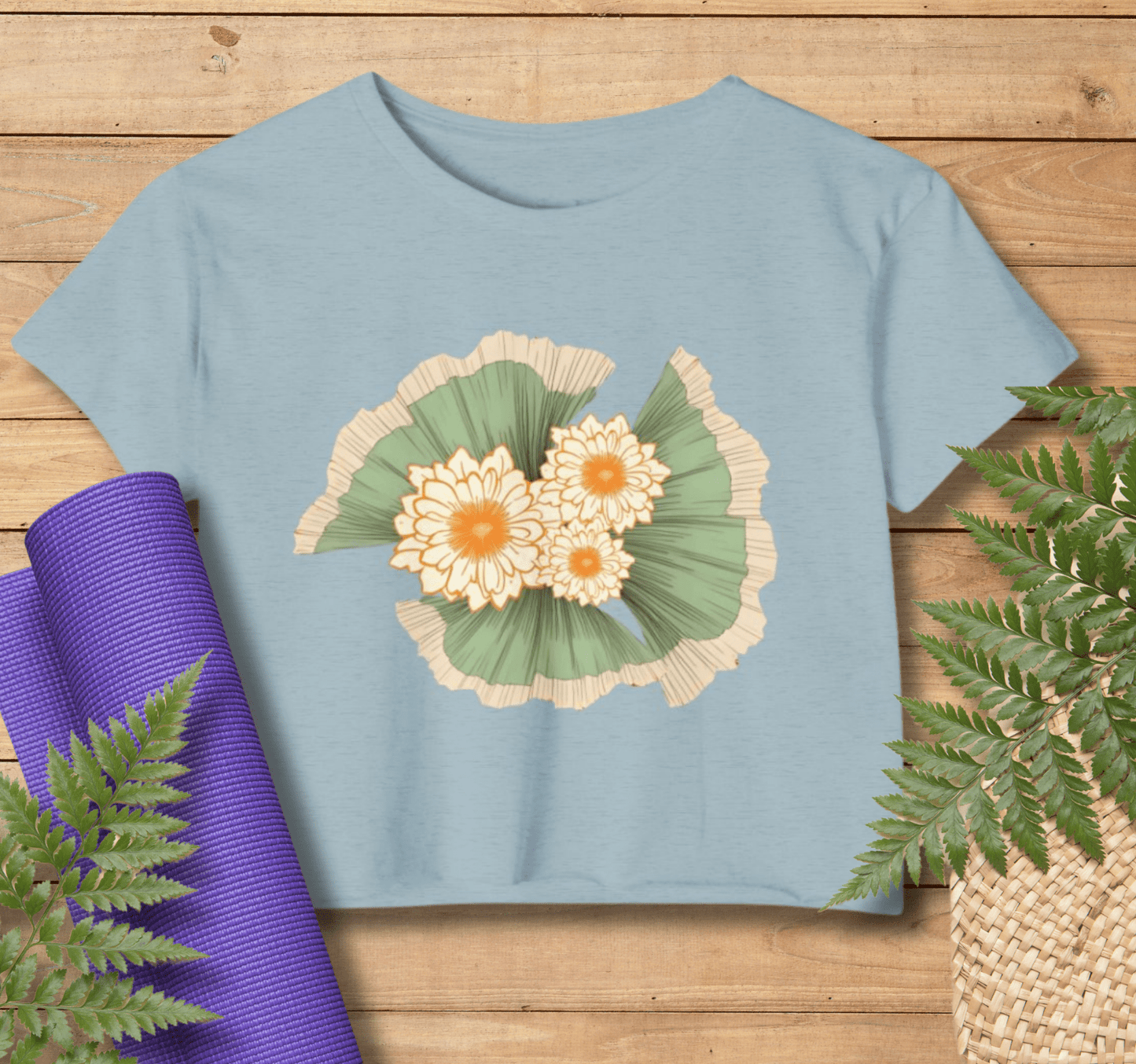 Gaia Yoga Crop Top Shirt for Women