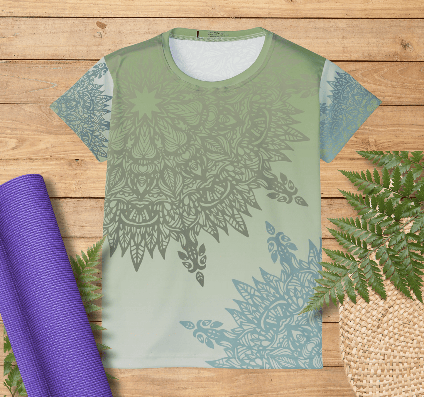 Sage Mandala Jersey Tee WellAura T-Shirt