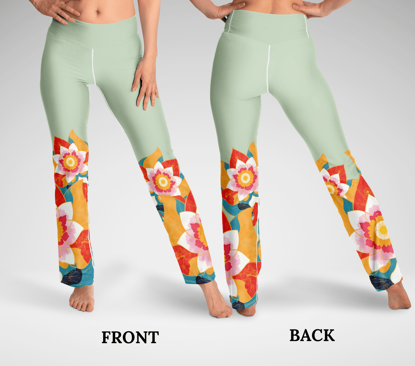 Jared Mandala Flare Yoga Pants Leggings for Women