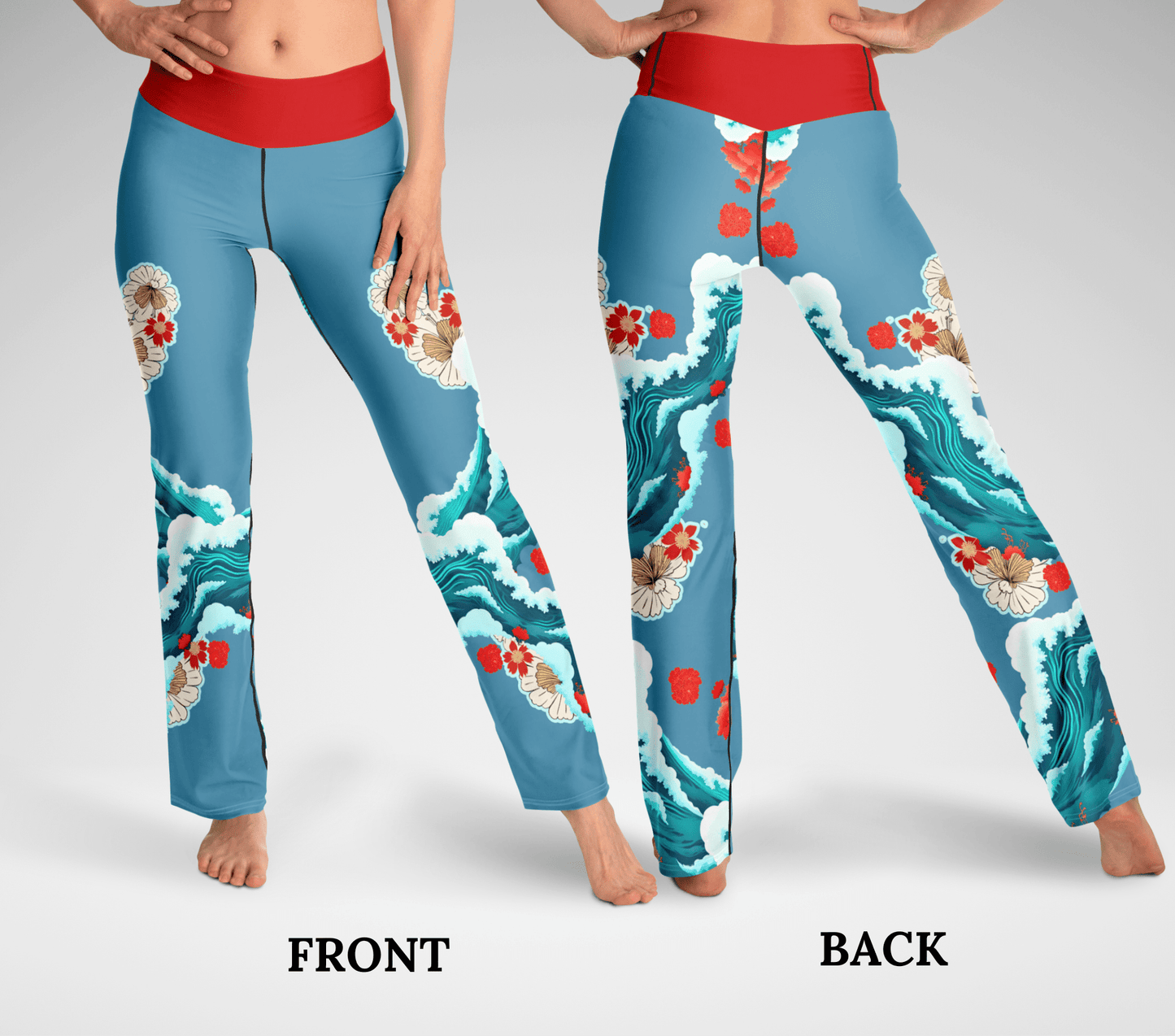 Caedman Ocean Flare Yoga Pants Leggings for Women