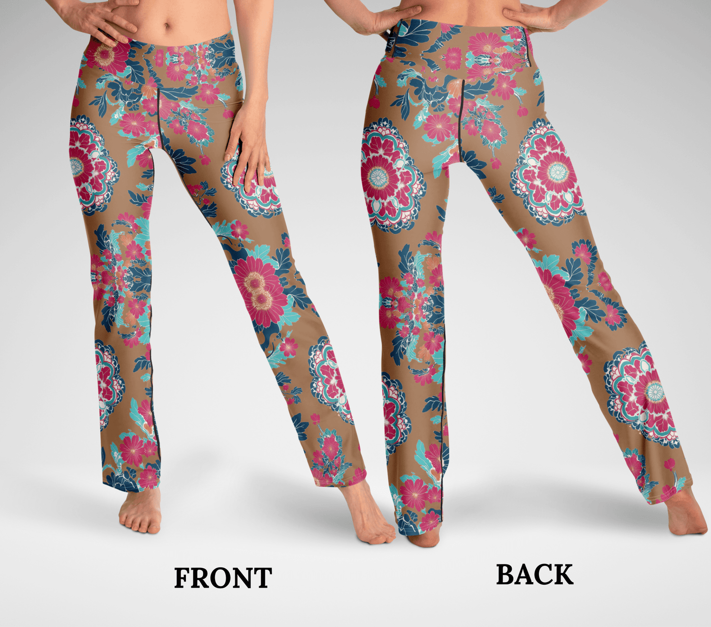 Ellao Mandala Flare Yoga Pants Leggings for Woman