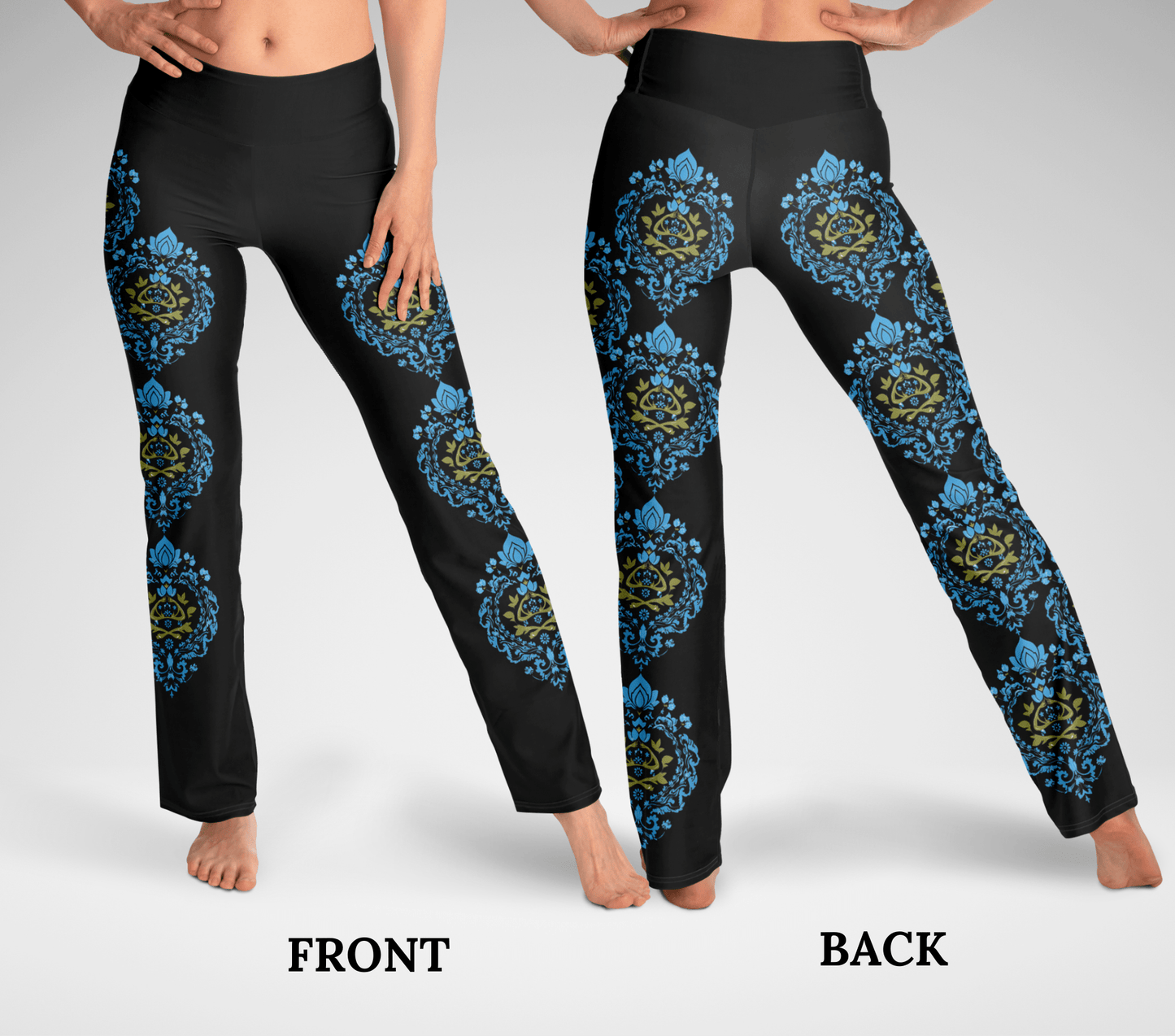 Linnan Mandala Flare Yoga Pants Leggings for Women
