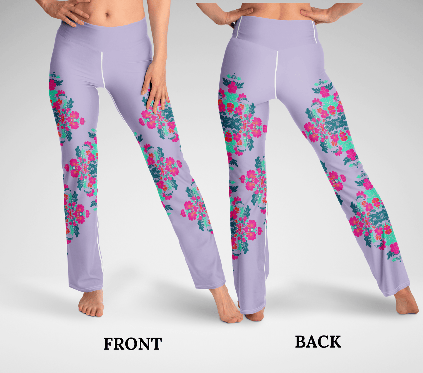 Fen Floral Flare Yoga Pants Leggings for Woman