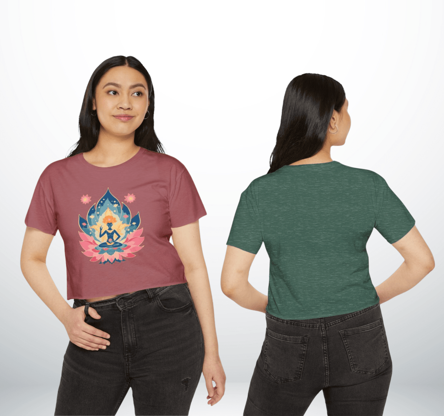 Garnet Yoga Crop Top Shirt for Women