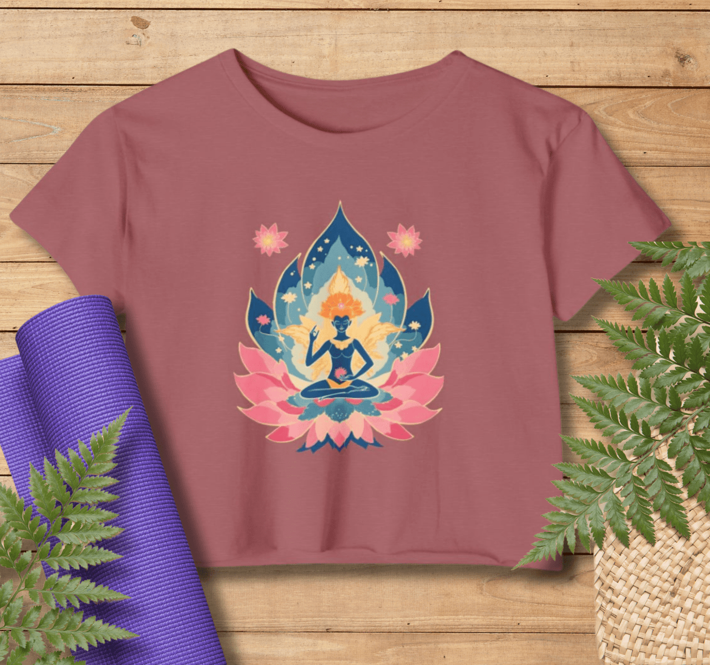 Garnet Yoga Crop Top Shirt for Women