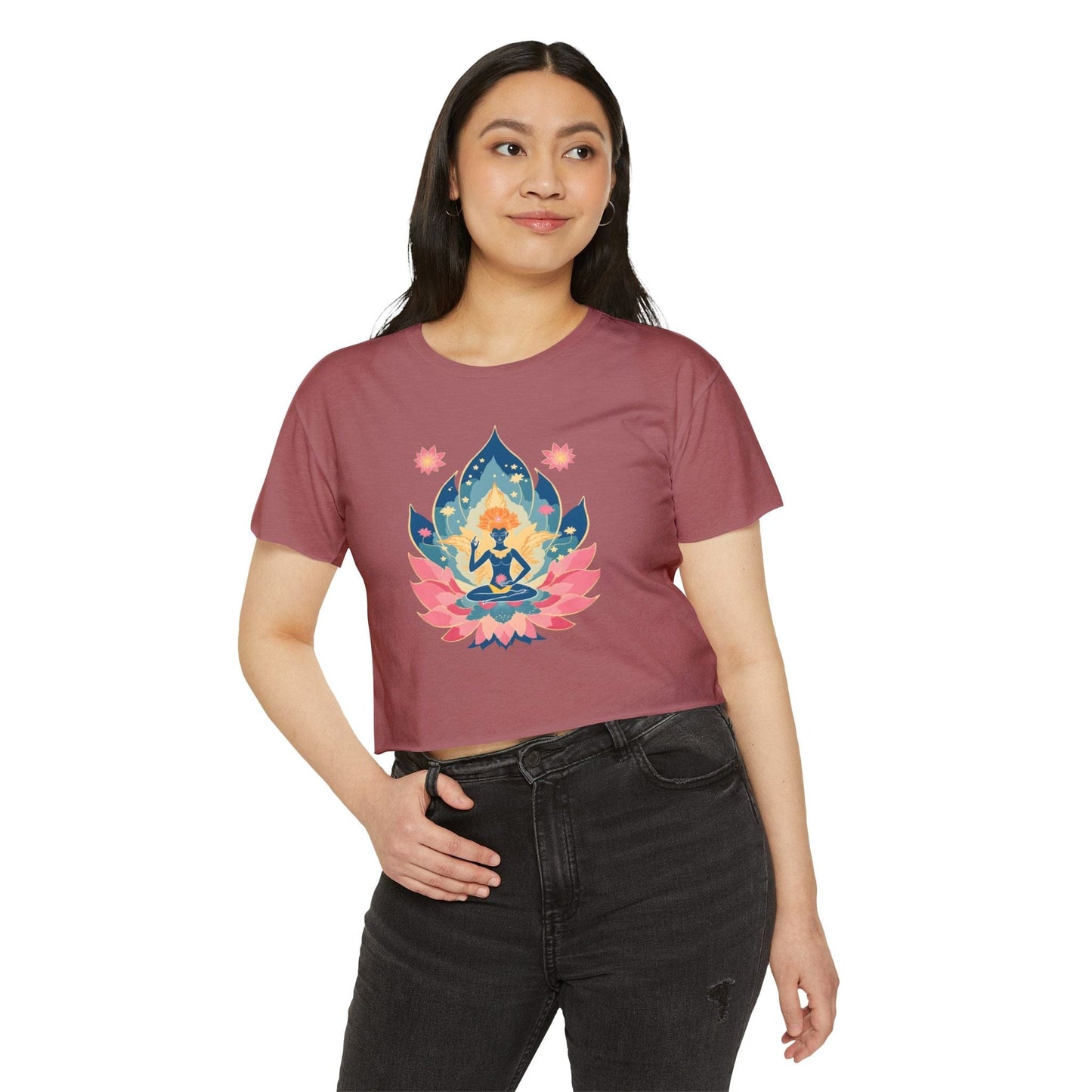 Garnet Yoga Crop Top Shirt for Women