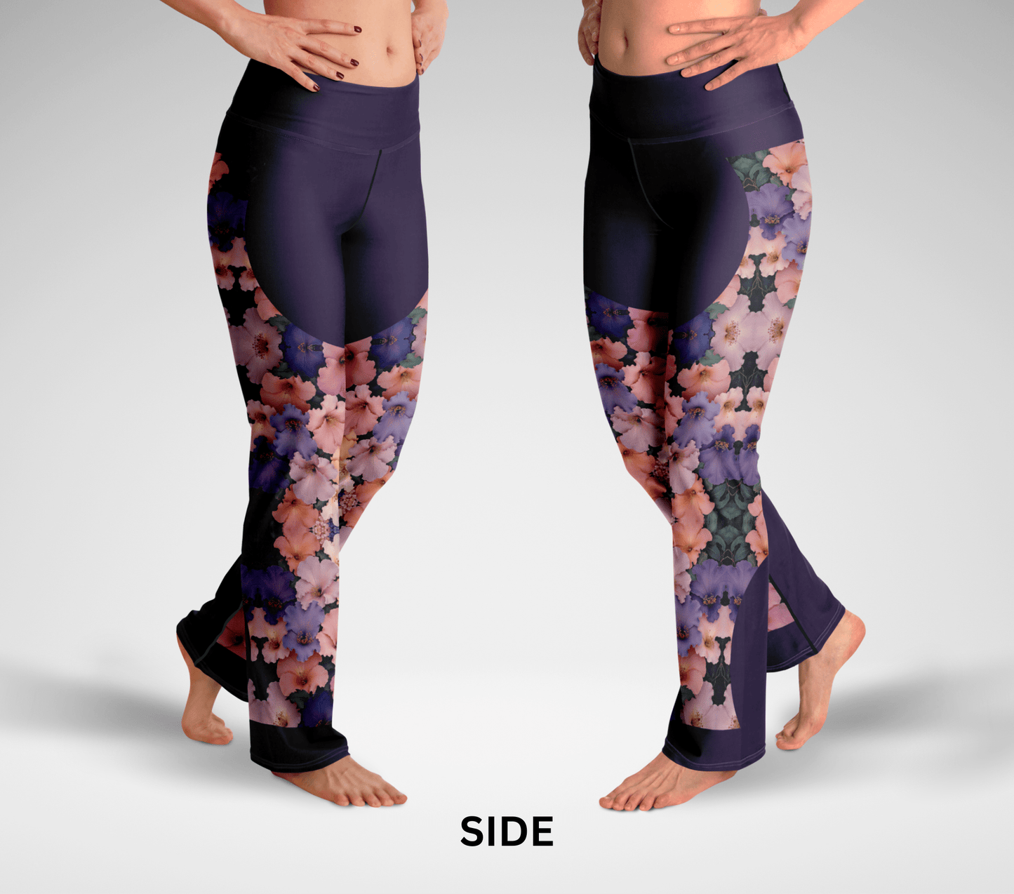 Britney Floral Mandala Flare Yoga Pants Leggings for Woman