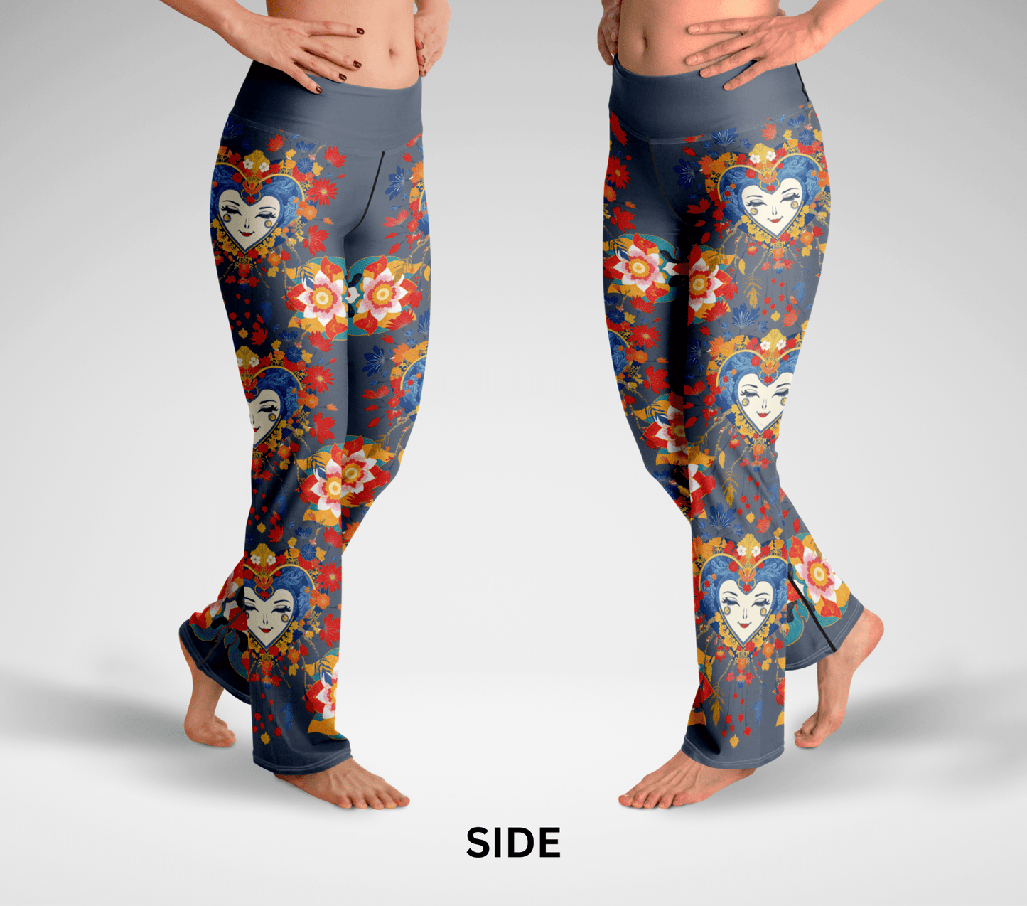 Coca Face Mandala Flare Yoga Pants Leggings for Women