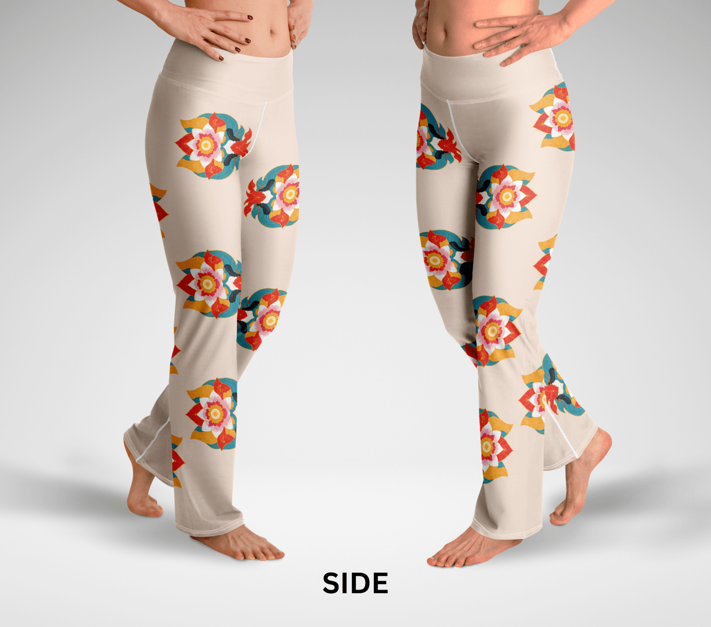 Caedcon Mandala Flare Yoga Pants Leggings for Woman
