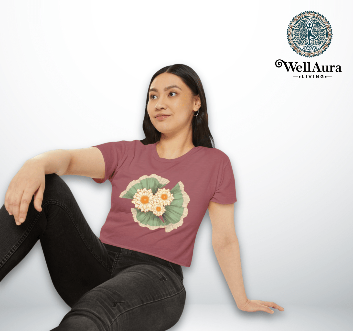 Gaia Yoga Crop Top Shirt for Women