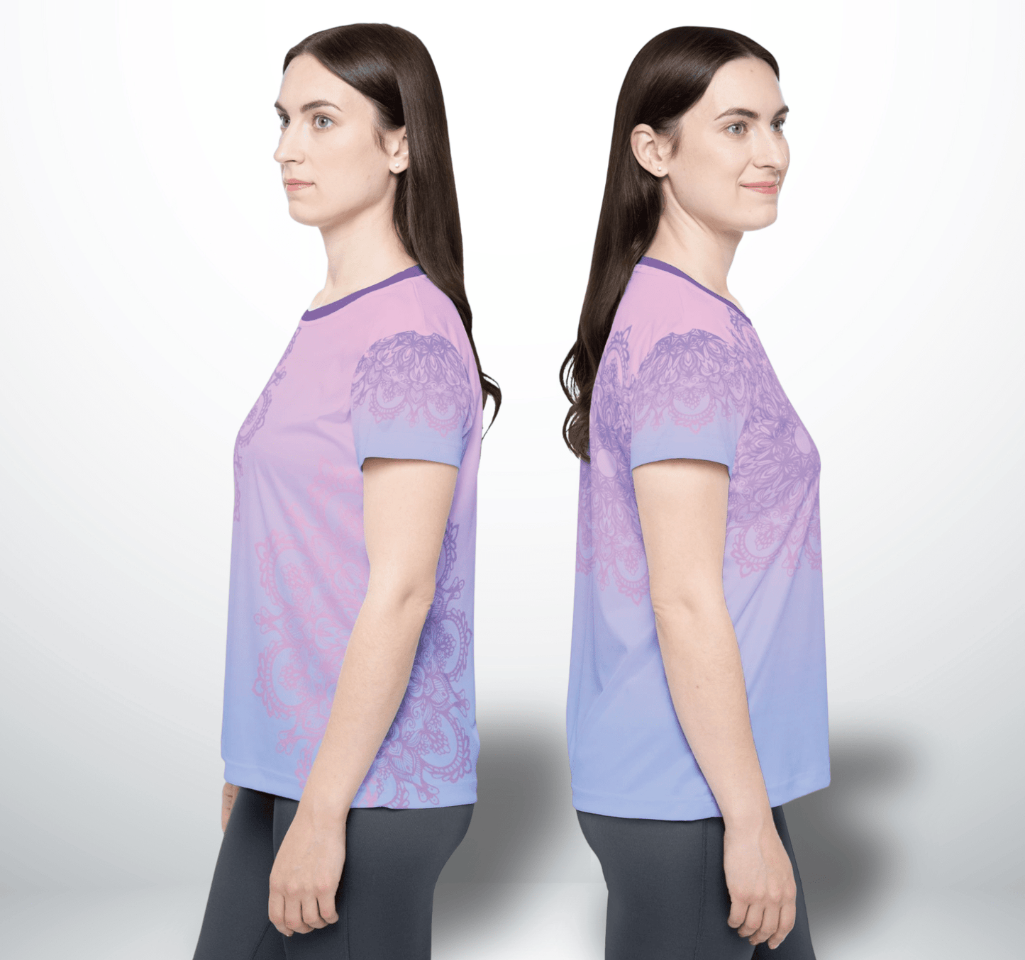 Pastel Gradient Mandala Jersey Tee T-Shirt