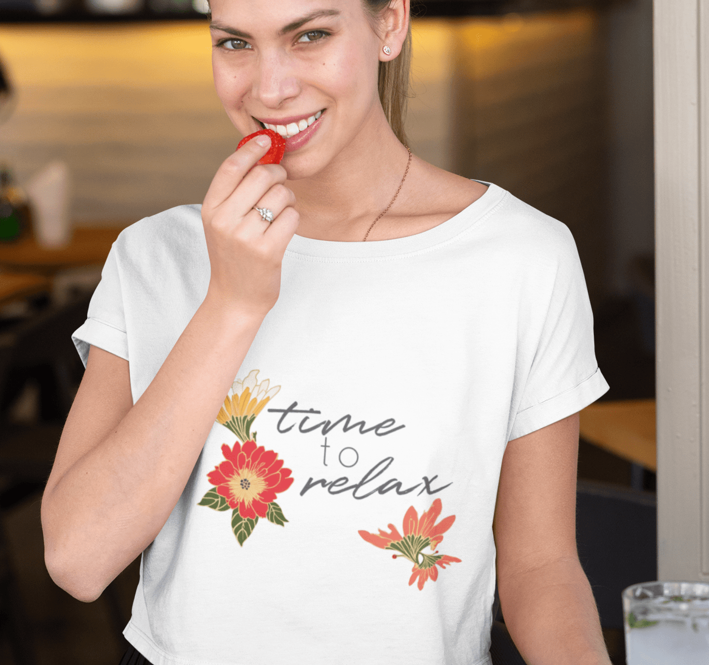Willow Time to Relax Yoga Crop Top Shirt for Women