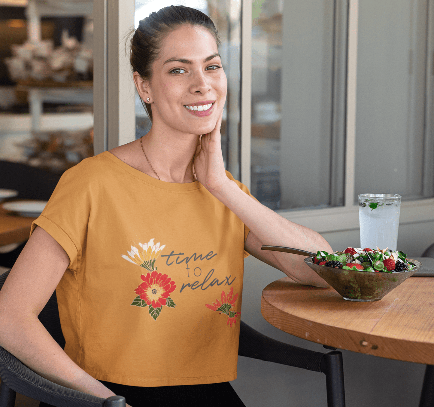 Willow Time to Relax Yoga Crop Top Shirt for Women
