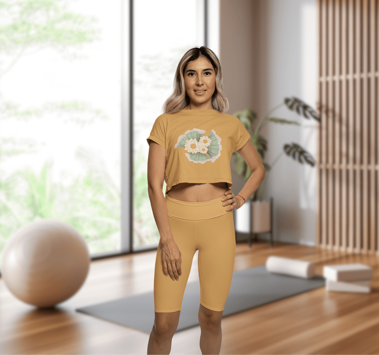 Gaia Yoga Crop Top Shirt for Women