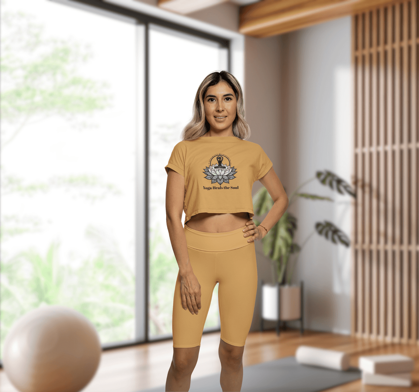 Heal The Soul Yoga Shirt Crop Top 