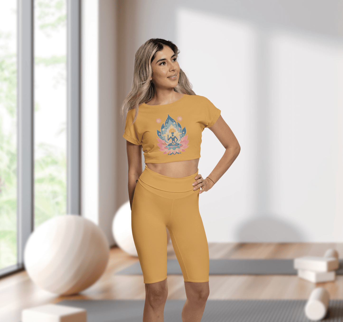 Garnet Yoga Crop Top Shirt for Women