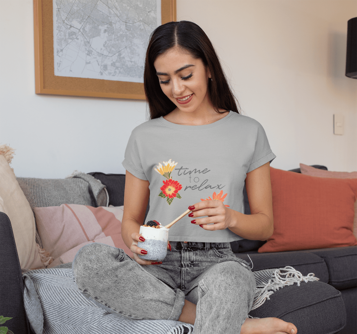 Willow Time to Relax Yoga Crop Top Shirt for Women