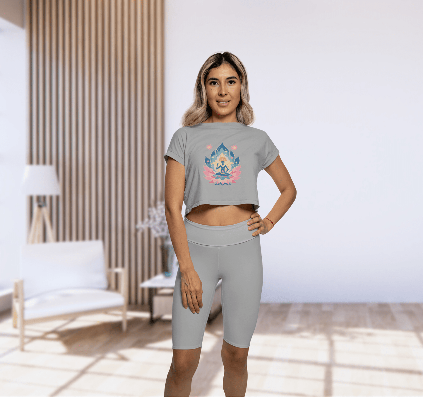 Garnet Yoga Crop Top Shirt for Women
