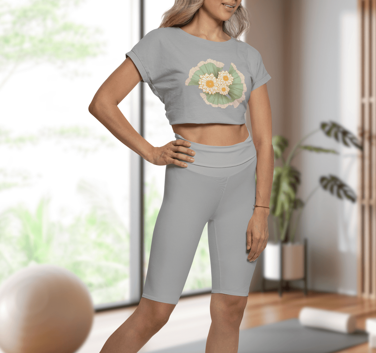 Gaia Yoga Crop Top Shirt for Women