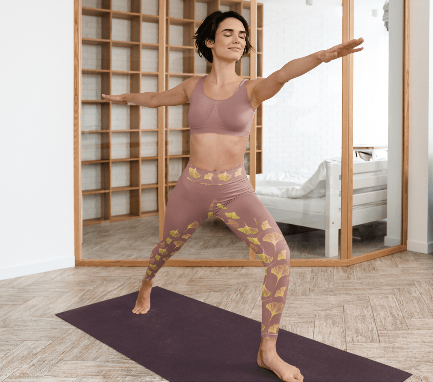 Ginkgo Fleur Yoga Pants Leggings