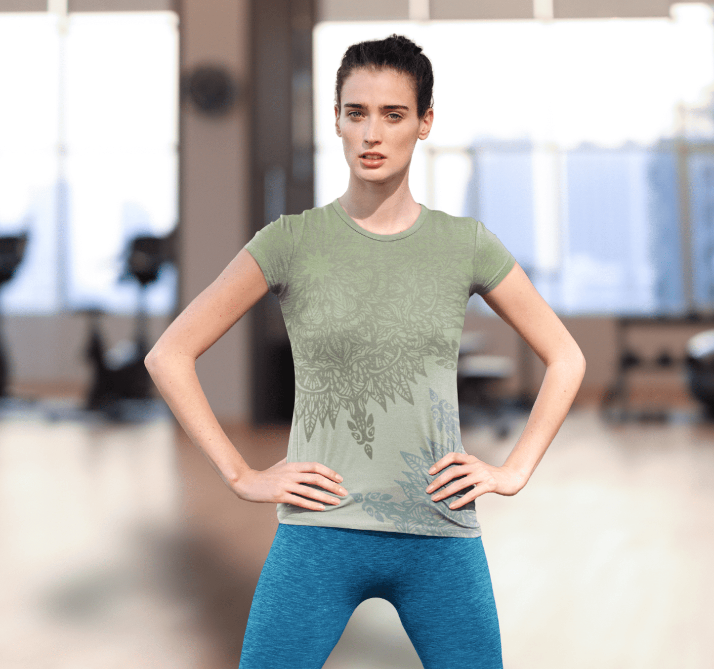 Sage Mandala Jersey Tee WellAura T-Shirt