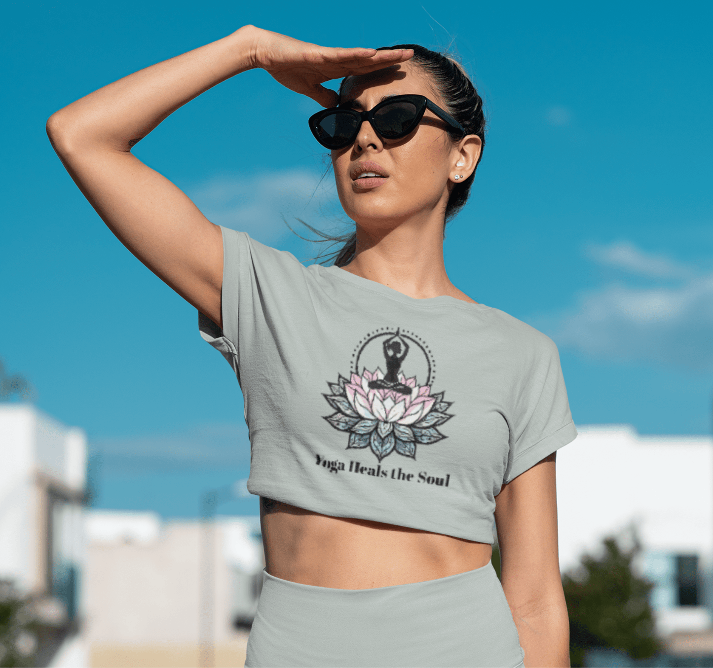 Heal The Soul Yoga Shirt Crop Top 