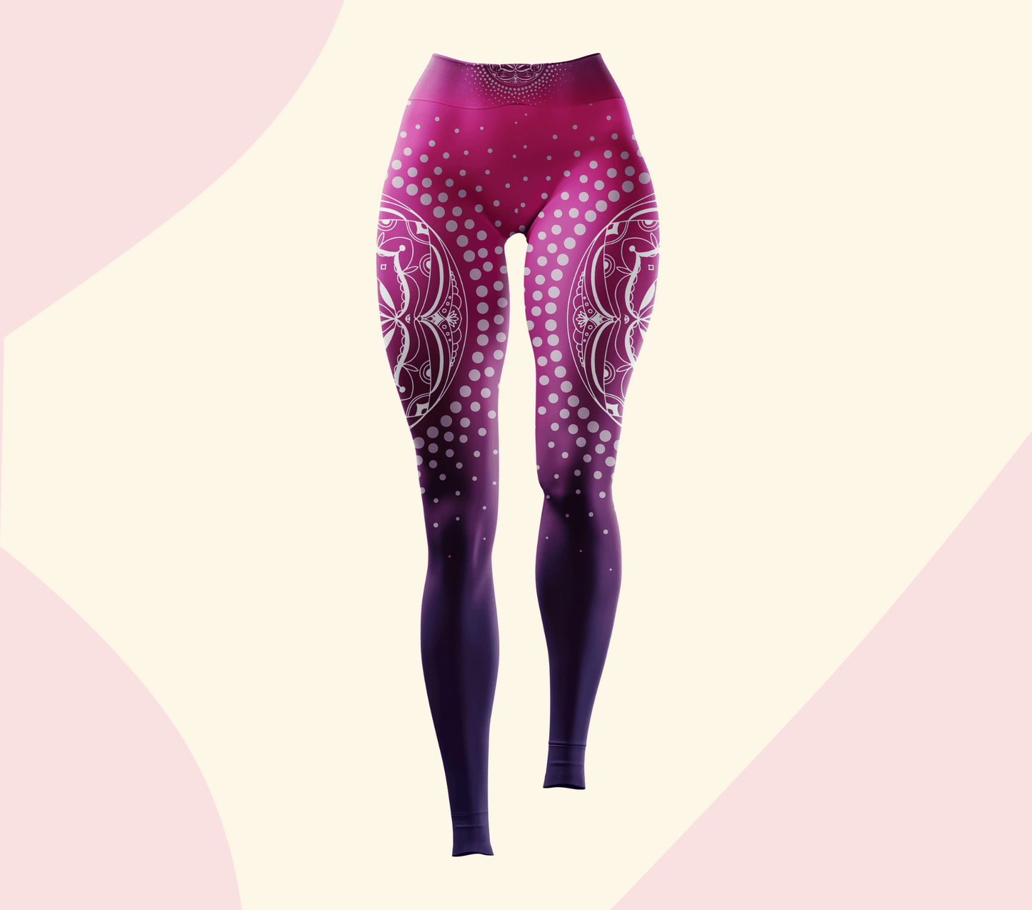 Circular Dots Gradient Mandala Yoga Pants Leggings