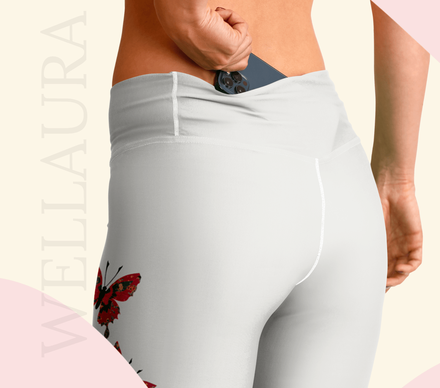 Dapodil Butterfly Blossom Leggings Floral Yoga Pants WellAura Activewear