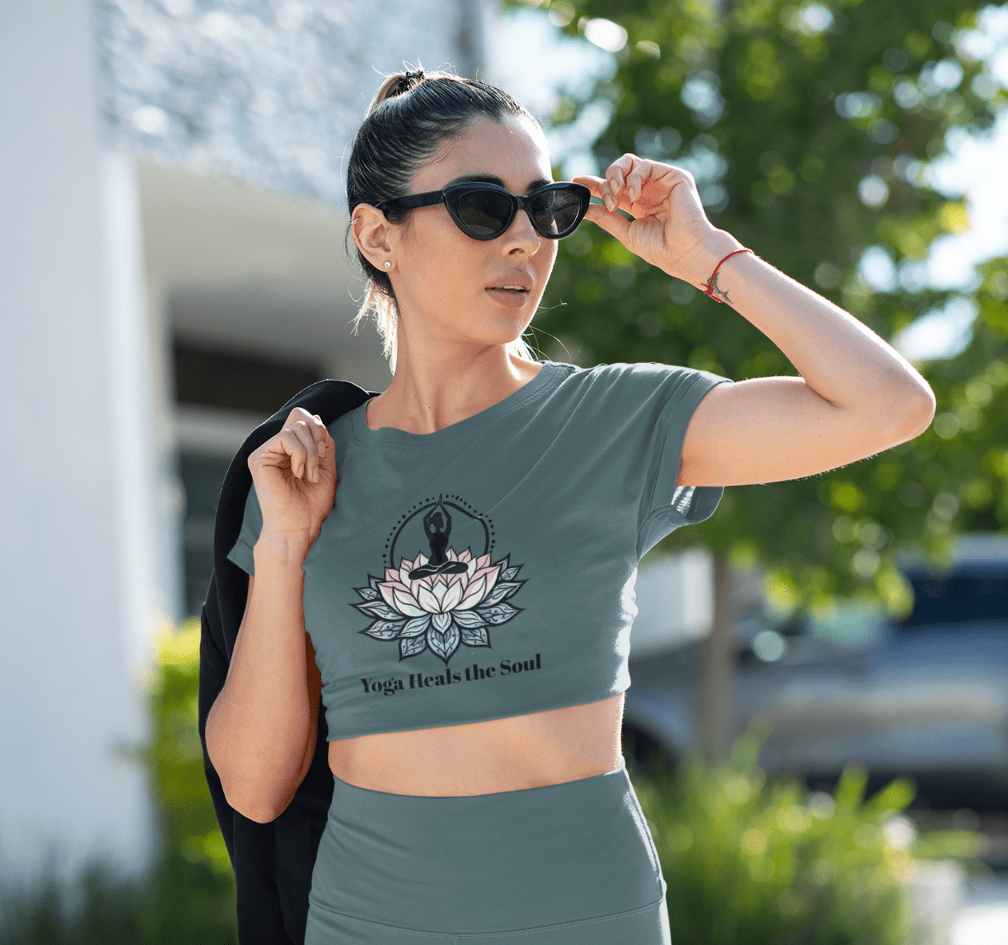 Heal The Soul Yoga Shirt Crop Top 