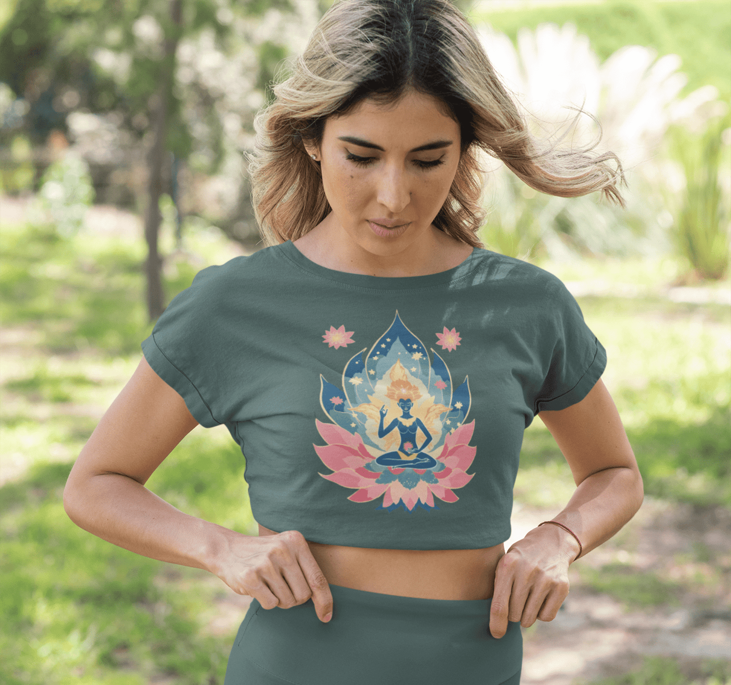 Garnet Yoga Crop Top Shirt for Women