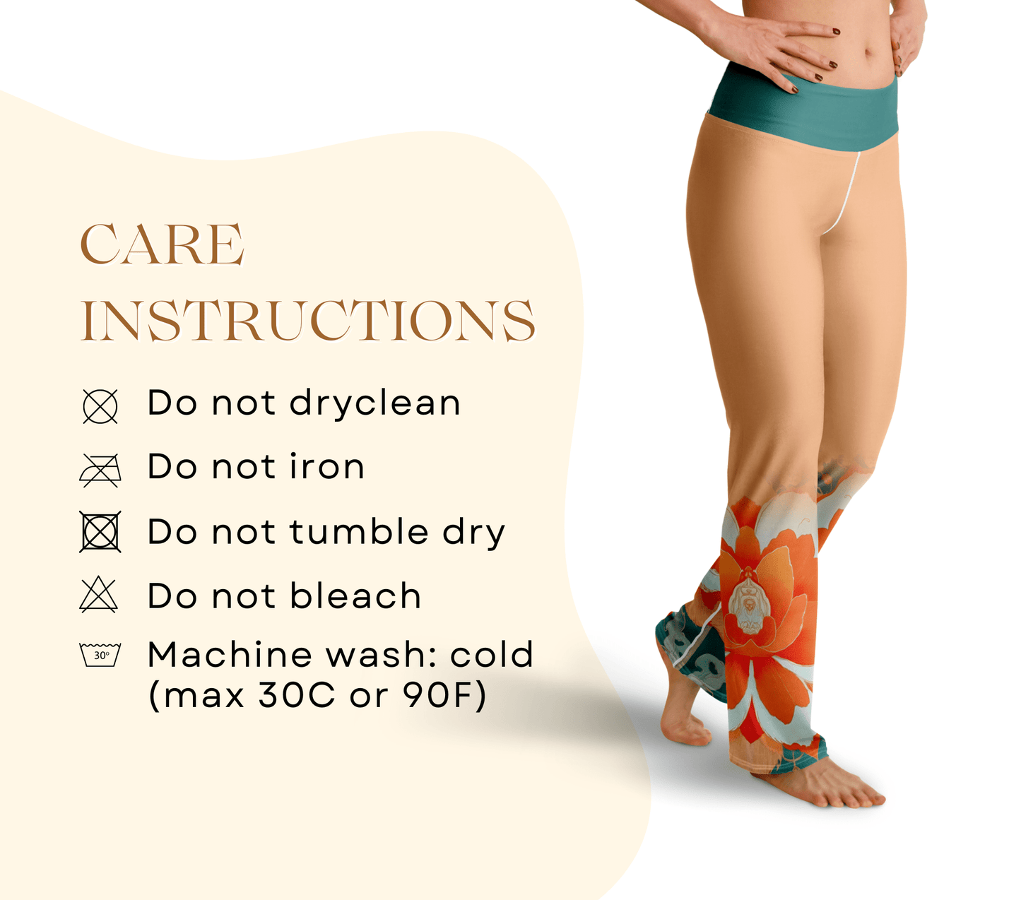 Lotus Marizty Floral Flare Yoga Pants Leggings