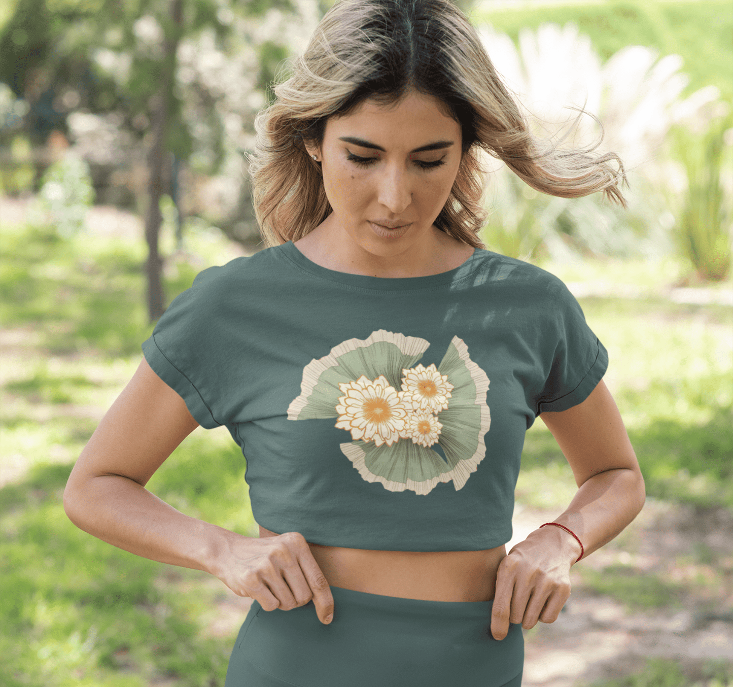 Gaia Yoga Crop Top Shirt for Women