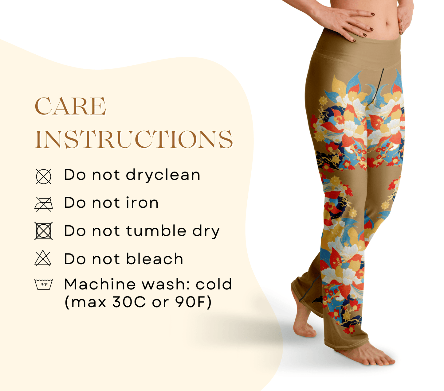 Sylivian Floral Flare Yoga Pants Leggings for Woman