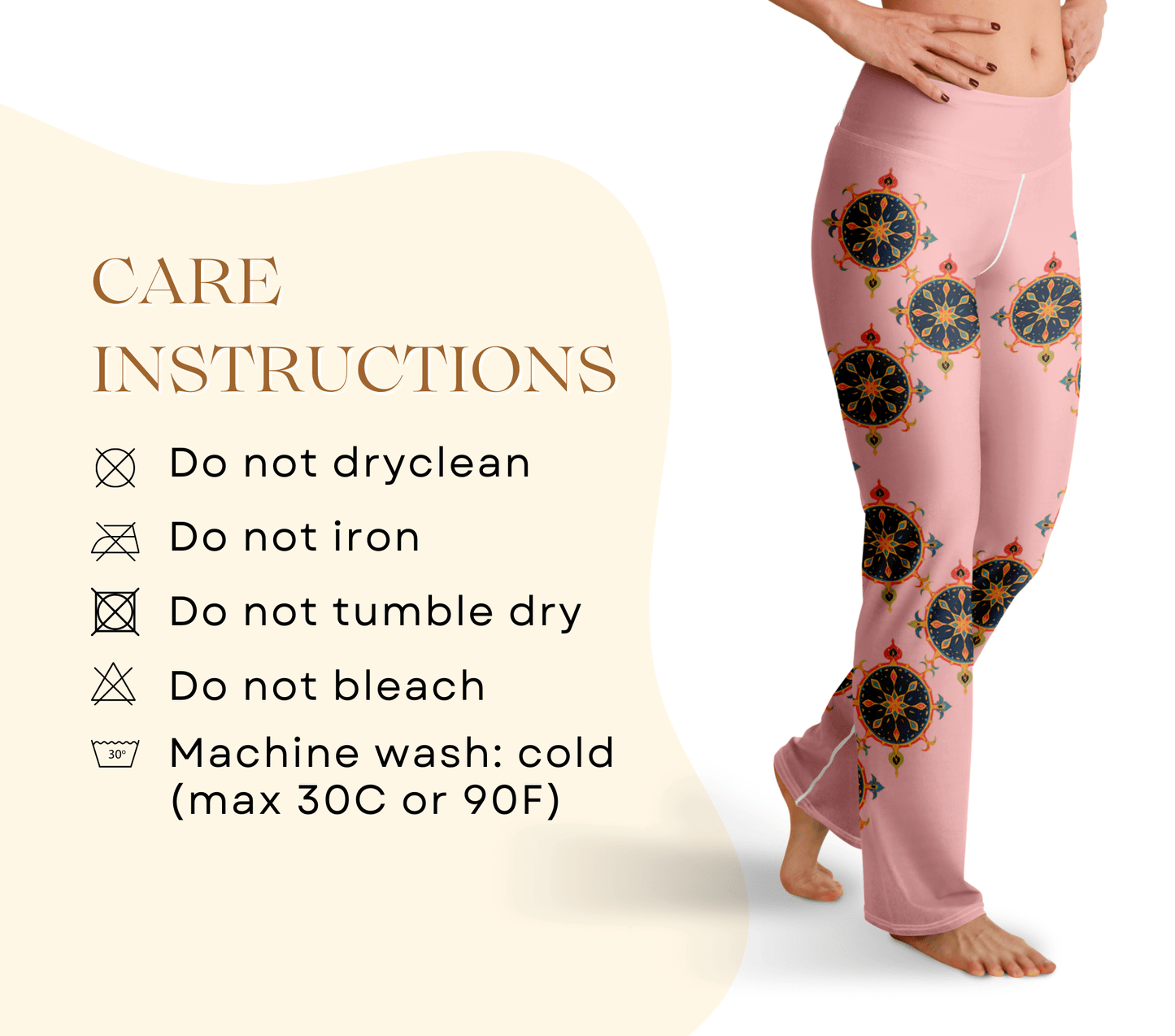 Ozion Mandala Flare Yoga Pants Leggings for Woman