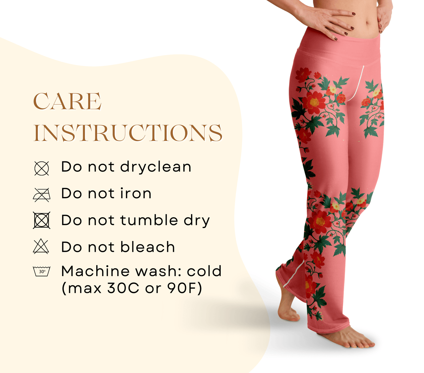 Willfrith Floral Flare Yoga Pants Leggings for Women