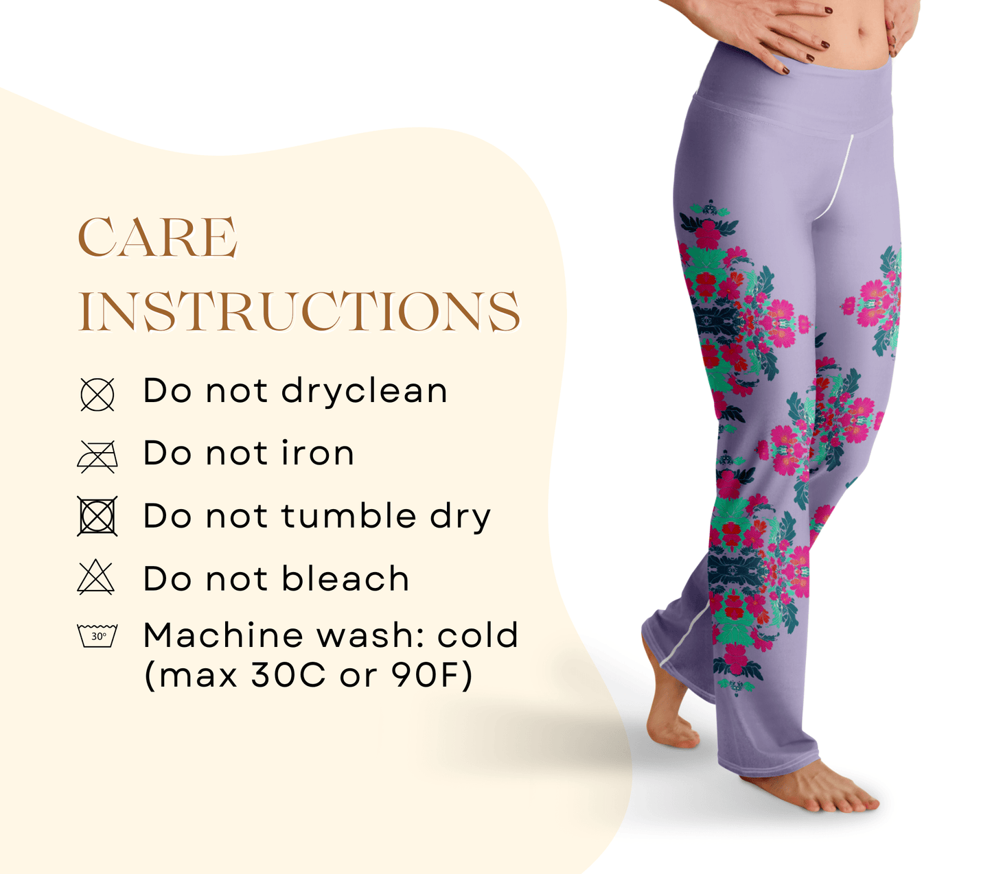 Fen Floral Flare Yoga Pants Leggings for Woman