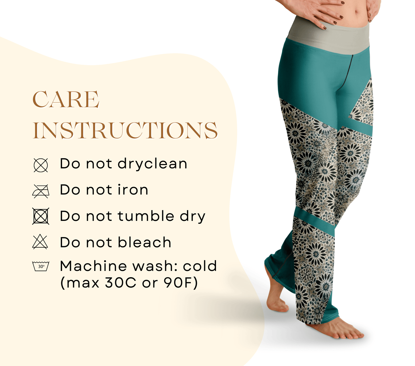 Ivy Mandala Flare Yoga Pants Leggings for Women