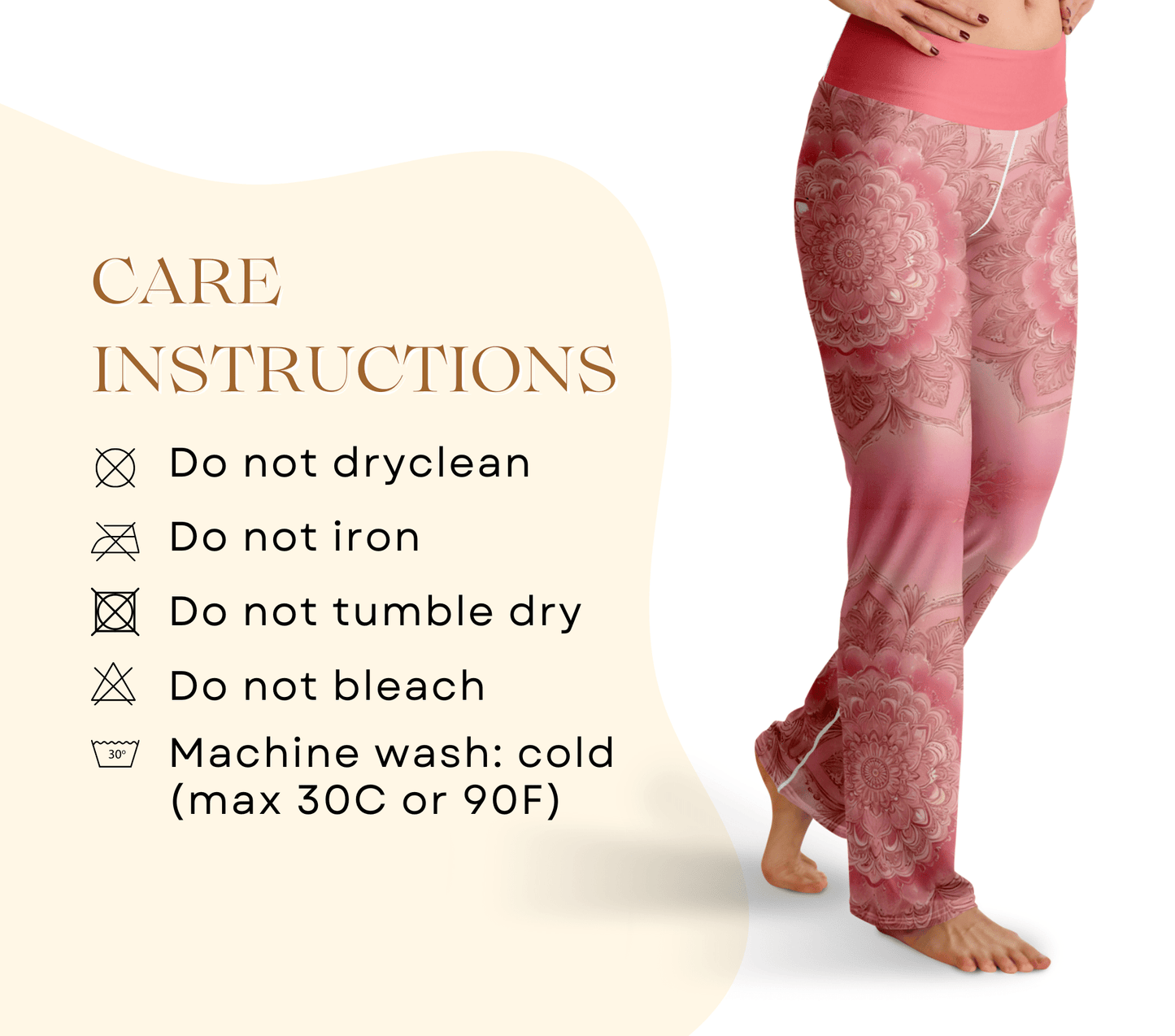 Hadla Mandala Flare Yoga Pants Leggings