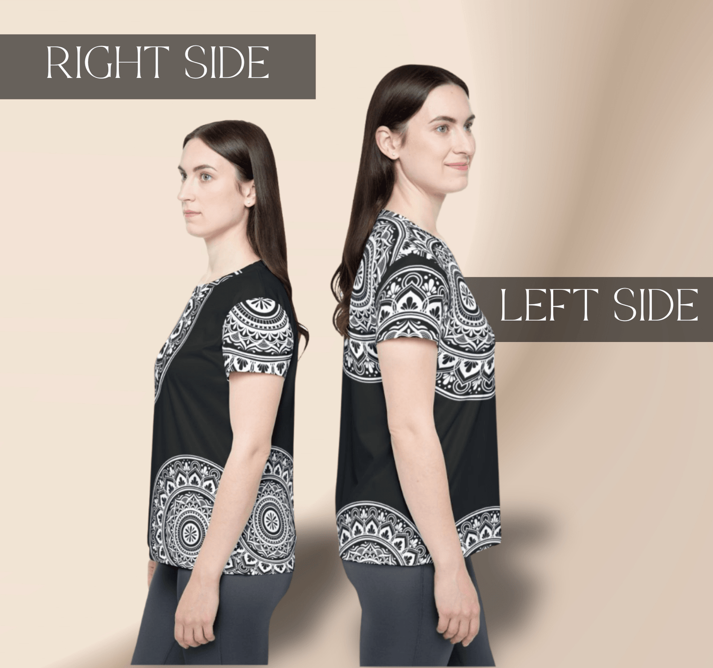 Mandala Womens Black Jersey