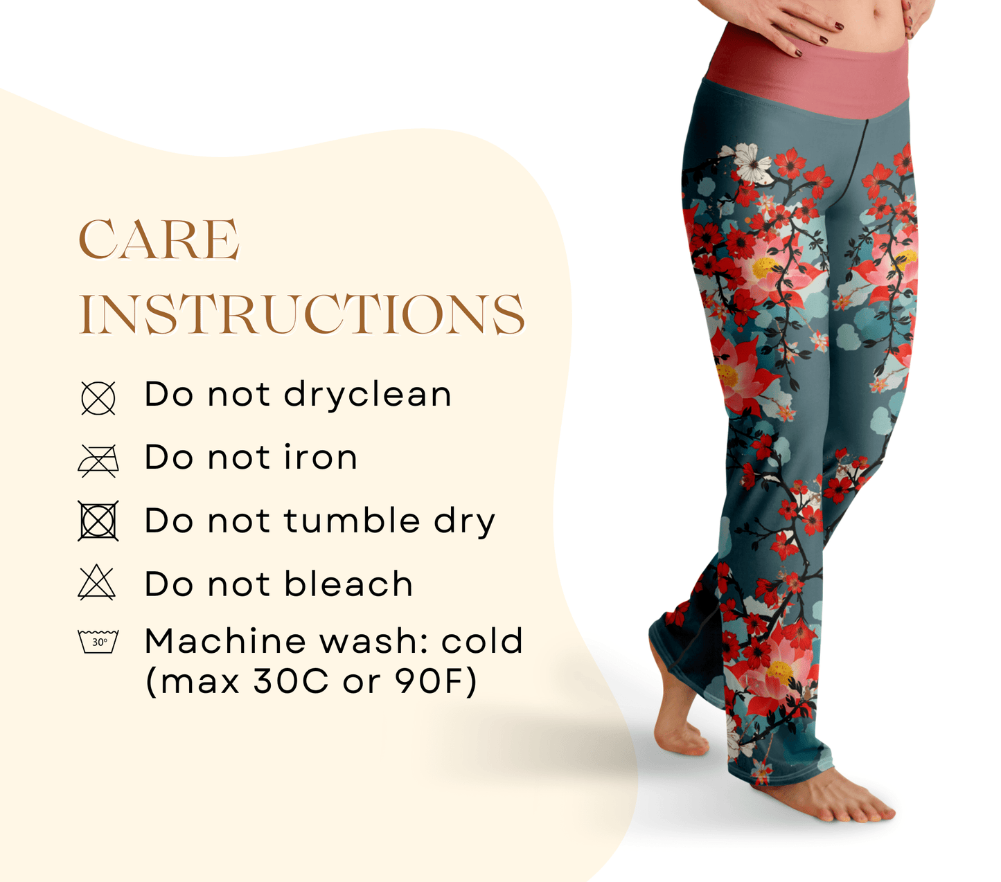 Blush Flare Yoga Pants Leggings for Woman