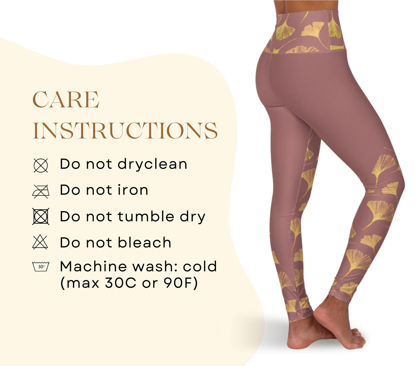 Ginkgo Fleur Yoga Pants Leggings