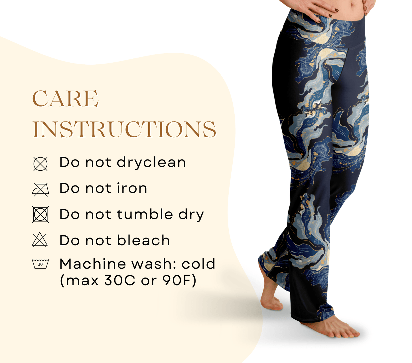 Misha Ocean Flare Yoga Pants Leggings for Women
