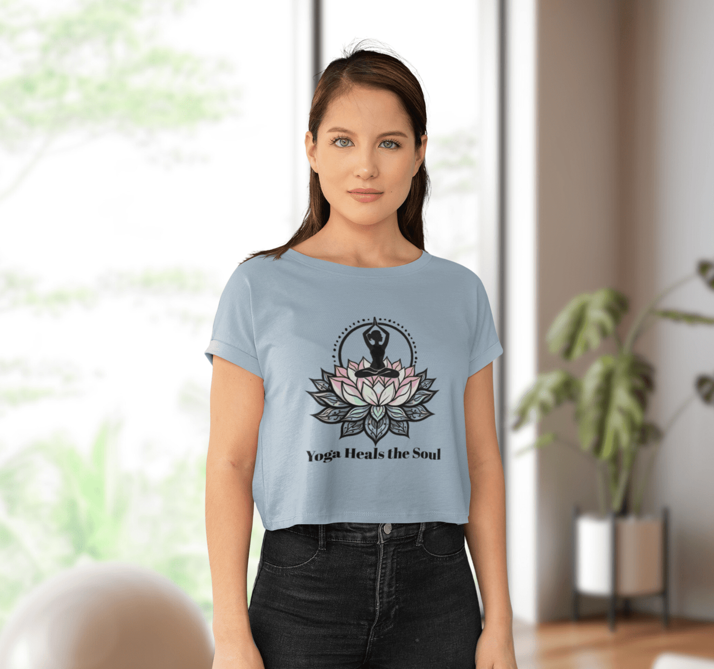 Heal The Soul Yoga Shirt Crop Top 