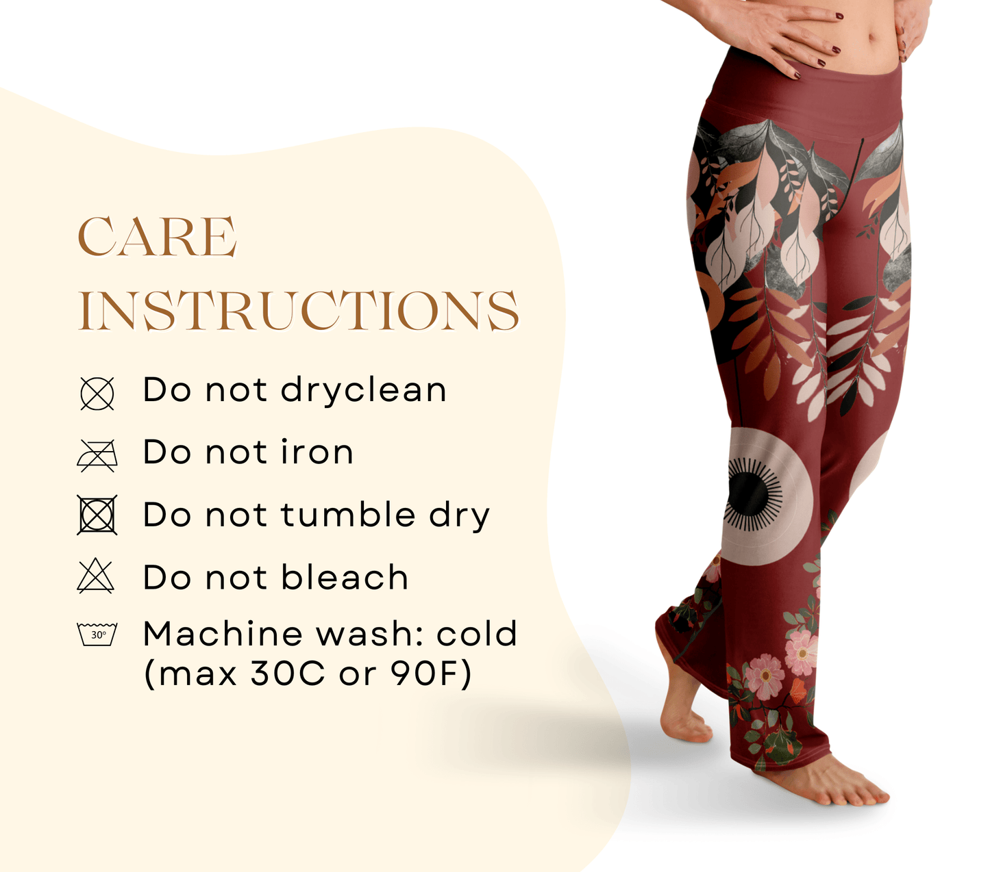 Donati Marjani Retro Flare Yoga Pants Leggings for Women